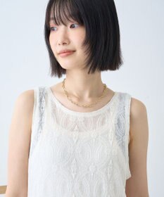 AMERICAN HOLIC レースジャガードノースリーブワンピース