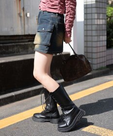 WEGO ヴィンテージウォッシュカーゴミニスカート