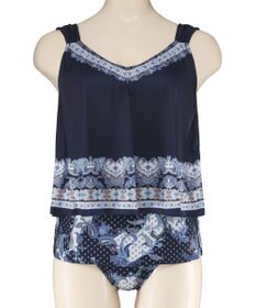 San-ai Resort（三愛水着楽園） ロングパンツセット　9M・11L　【Coral veil（コーラルヴェール）】