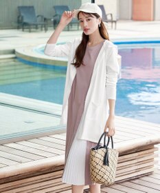 Tiaclasse 【UVケア・接触冷感】”あまラク” アシメプリーツカットソーワンピース