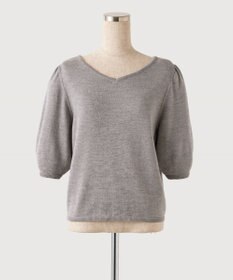 TOQUE 〈大草直子さんアドバイザー〉【天然素材】アルパカシルクニット5分袖