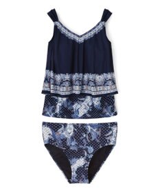 San-ai Resort（三愛水着楽園） ロングパンツセット　9M・11L　【Coral veil（コーラルヴェール）】