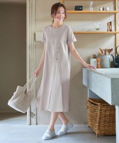 Tiaclasse 【UVケア・接触冷感】”あまラク” アシメプリーツカットソーワンピース