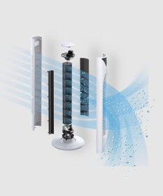 YAMATO テーブル＆キッチン 【Kirala Air】ハイブリッドタワーファン Mare / ブラック / KALHMABK000