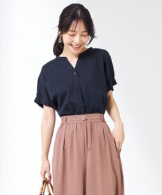 ANY SIS シルケットストライプ スキッパー カットソー