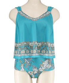 San-ai Resort（三愛水着楽園） ロングパンツセット　9M・11L　【Coral veil（コーラルヴェール）】