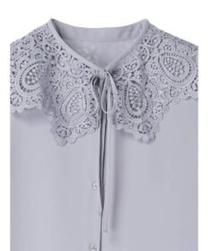 earth music&ecology ２ｗａｙレース衿ブラウス