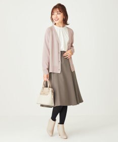 ANY SIS 【洗える】Vネックミディ カーディガン