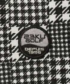 23区GOLF 【WOMEN】【日本製】チェック柄 長袖ポロシャツ