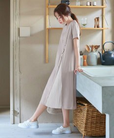 Tiaclasse 【UVケア・接触冷感】”あまラク” アシメプリーツカットソーワンピース