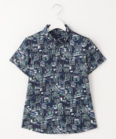 23区GOLF 【WOMEN】【吸水速乾/UVカット】パリマップ総柄ポロシャツ