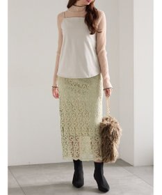 Te chichi 前後2WAYサテン&スムースキャミソール