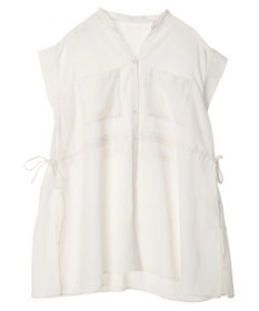 Green Parks ウエストドロストフレンチスリーブチュニック