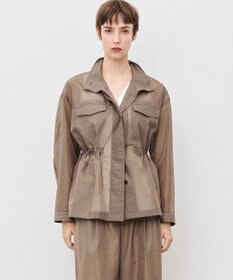 uncrave シアーオーガンジー ミリタリーブルゾン