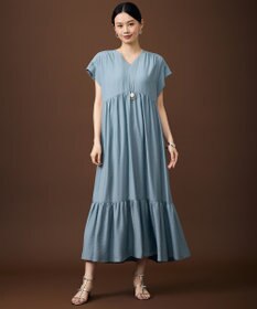 自由区 【WEB限定・大人気素材のNEWアイテム】エアリーツイルティアード ワンピース