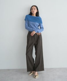 YECCA VECCA ファーMIXオフショルニット