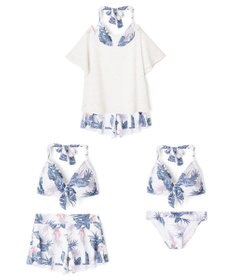 San-ai Resort（三愛水着楽園） 【新色ホワイト＆パープル入荷】４点セット水着　9M・11L【San-ai Resort（サンアイリゾート）】