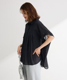 Green Parks タック入りオーバーサイズシャツ