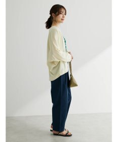 Green Parks 綿麻混タックテーパードパンツ