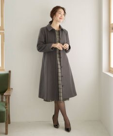 Tiaclasse L 【ウール90％】ステンカラープリンセスウールコート