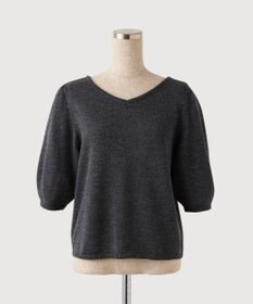 TOQUE 〈大草直子さんアドバイザー〉【天然素材】アルパカシルクニット5分袖