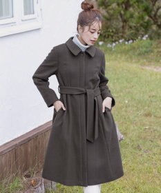 Tiaclasse L 【ウール90％】ステンカラープリンセスウールコート