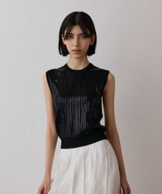 GRACE CONTINENTAL スパンコールニットノースリーブ