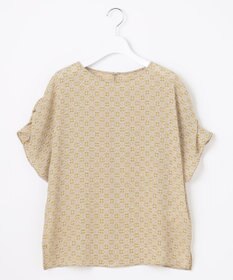 自由区 【洗える・XSサイズあり】アラベスクプリント ブラウス