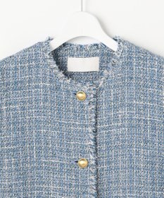 自由区 ファンシーノットツイード ジレ