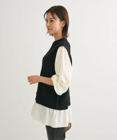 Green Parks 布帛ドッキングニットチュニック