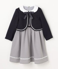 ANY KIDS 【2点セット】ノーカラー ボレロジャケット+襟付き ワンピース