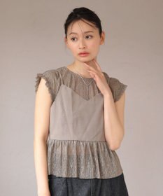 Green Parks ・ＥＬＥＮＣＡＲＥ　ＤＵＥ　ドッキングレースブラウス