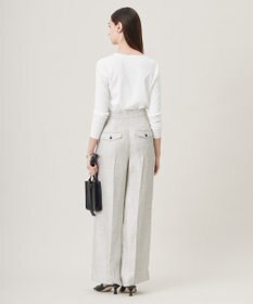 ICB 【日本製】トリアセリネンシャイニーツイル ワイドパンツ