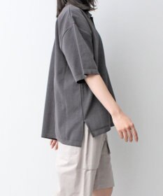 WHITE MAILS 【UNISEX】PAPER KINT HALF SLEEVE OVERSIZED ポロシャツ