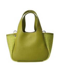 INTER-CHAUSSURES 【RIPANI】ラフィアコンビミニハンドバッグ