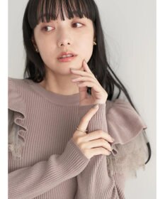 earth music&ecology ショルダーチュールレースプルオーバー