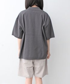 WHITE MAILS 【UNISEX】PAPER KINT HALF SLEEVE OVERSIZED ポロシャツ