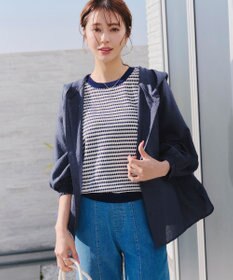 Tiaclasse L 【洗える】シアーパーカーカーディガン