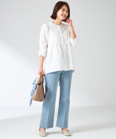 ANY SIS 【洗える】ギャザースリーブ ブラウス