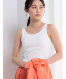 Te chichi 【接触冷感/抗菌防臭】カップ付きリブタンクトップカップ付きリブタンクトップ