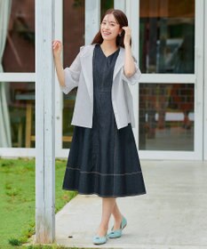 Tiaclasse L 【洗える】シアーパーカーカーディガン