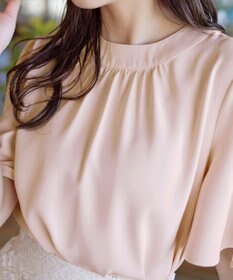 Tiaclasse 【洗える】5分丈フレアスリーブブラウス