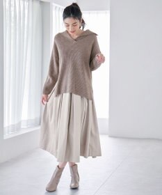 ANY ウールブレンドスキッパーネックニット