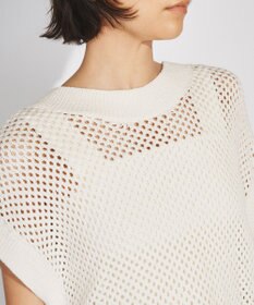 GRACE CONTINENTAL メッシュ2wayニットトップ