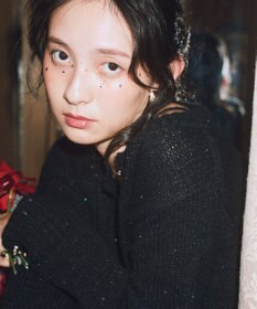 earth music&ecology 【セット2点】SET2点フラワースパンコールカーデ＋ビスチェ