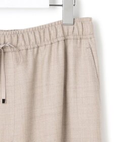 23区 L 【洗える】ハイカウントフラノ ドロスト ワイド パンツ