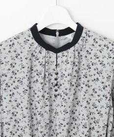 J.PRESS LADIES 【洗える】 スパンローンフラワー バンドカラー ワンピース