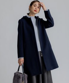 組曲 【2WAY・WEB限定】ショートビーバー フーディーロングコート