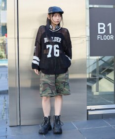 WEGO ナンバリングメッシュニットプルオーバー