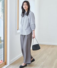 ANY 【ウエストゴム】イージーケアライトストレッチワイドパンツ